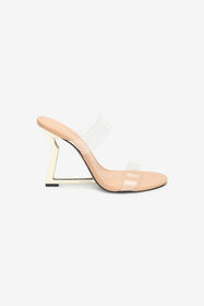 JC Mules Nude Con Tacco Geometrico WHITE UFS063-UF385