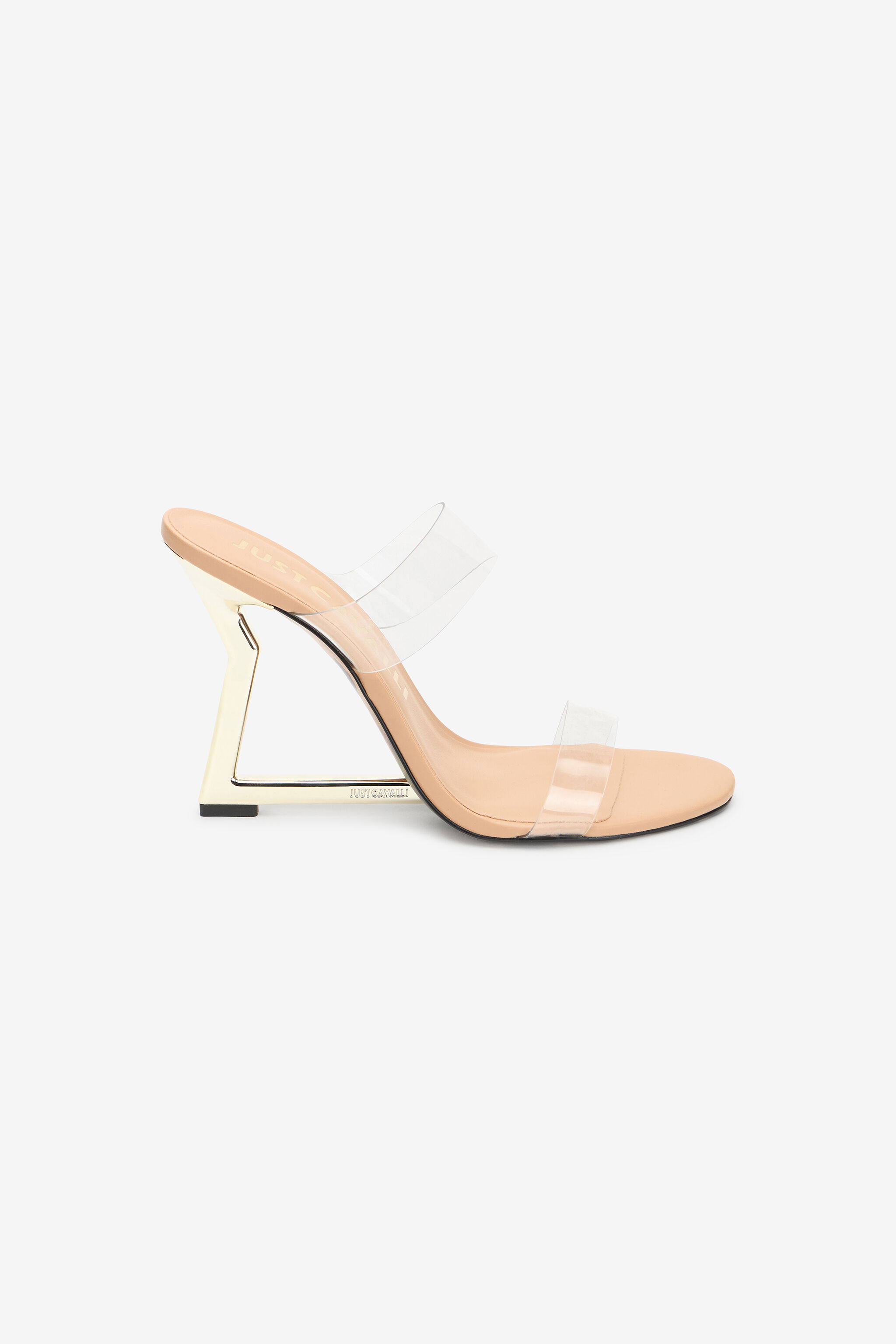 JC Mules Nude Con Tacco Geometrico WHITE UFS063-UF385