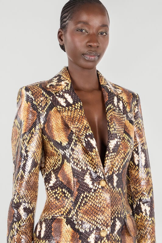 RC Python Print Jacket RC Python Print Jacket Brown UWP400-PN053