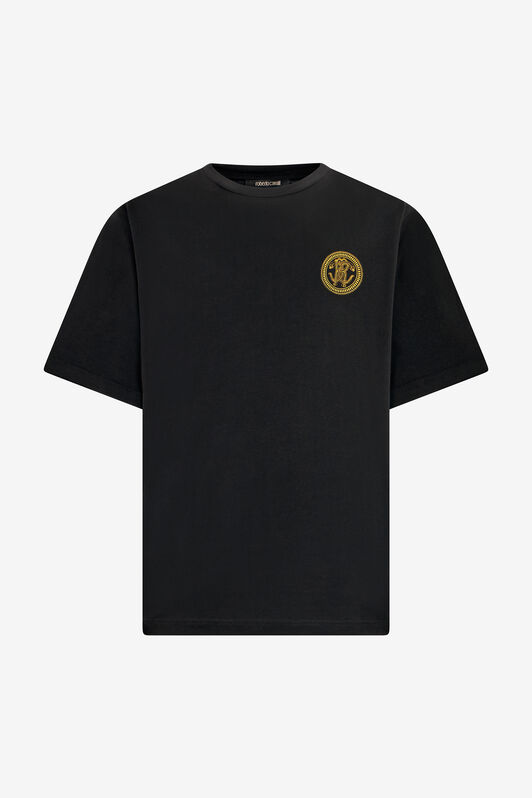 RC Black T-Shirt with RC Monogram BLACK QOT62B-JD060