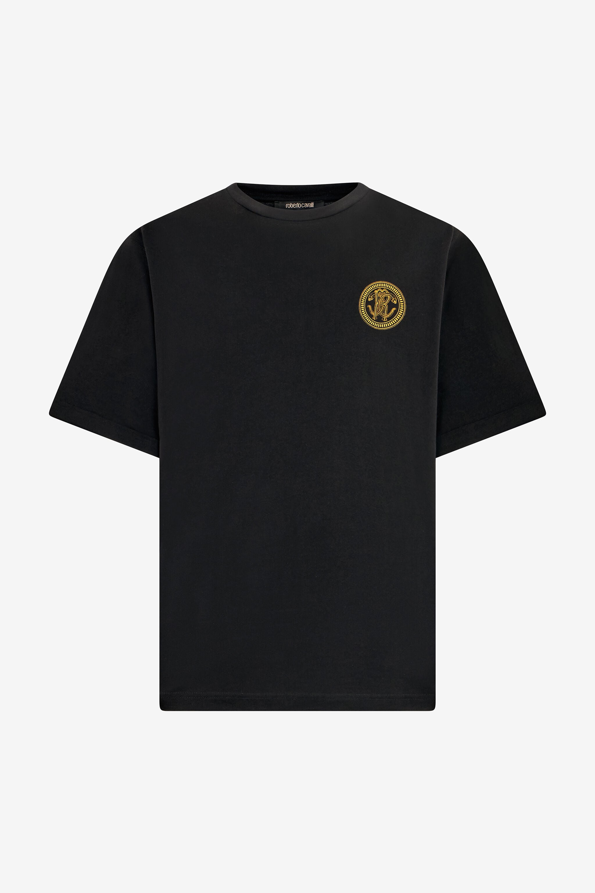RC Black T-Shirt with RC Monogram BLACK QOT62B-JD060