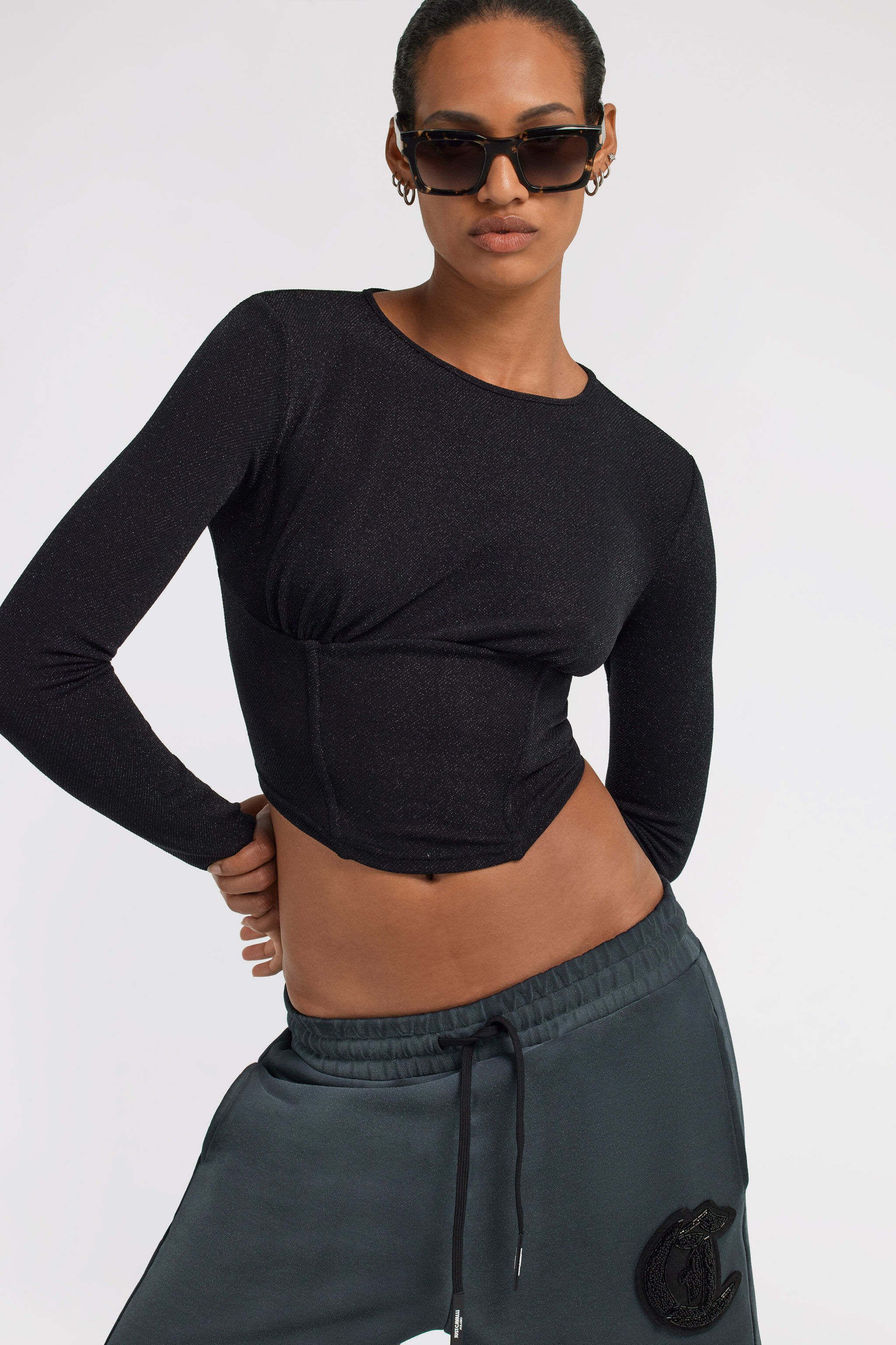 JC Just Cavalli Top JC Just Cavalli Top Schwarz TFT113-TF169