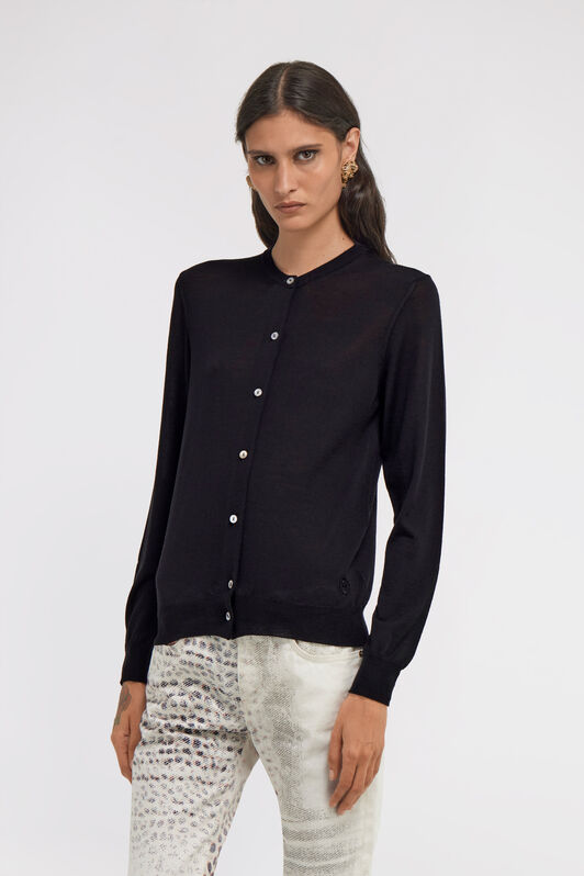 RC Cardigan En Laine Noir RC Cardigan En Laine Noir Noir SKM900-MA006