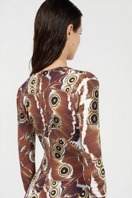 RC Jumpsuit Con Estampado Mini Butterfly BROWN XQT117-LNT27