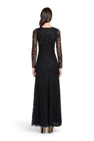RC Black layered lace gown Black HQR192-RP061