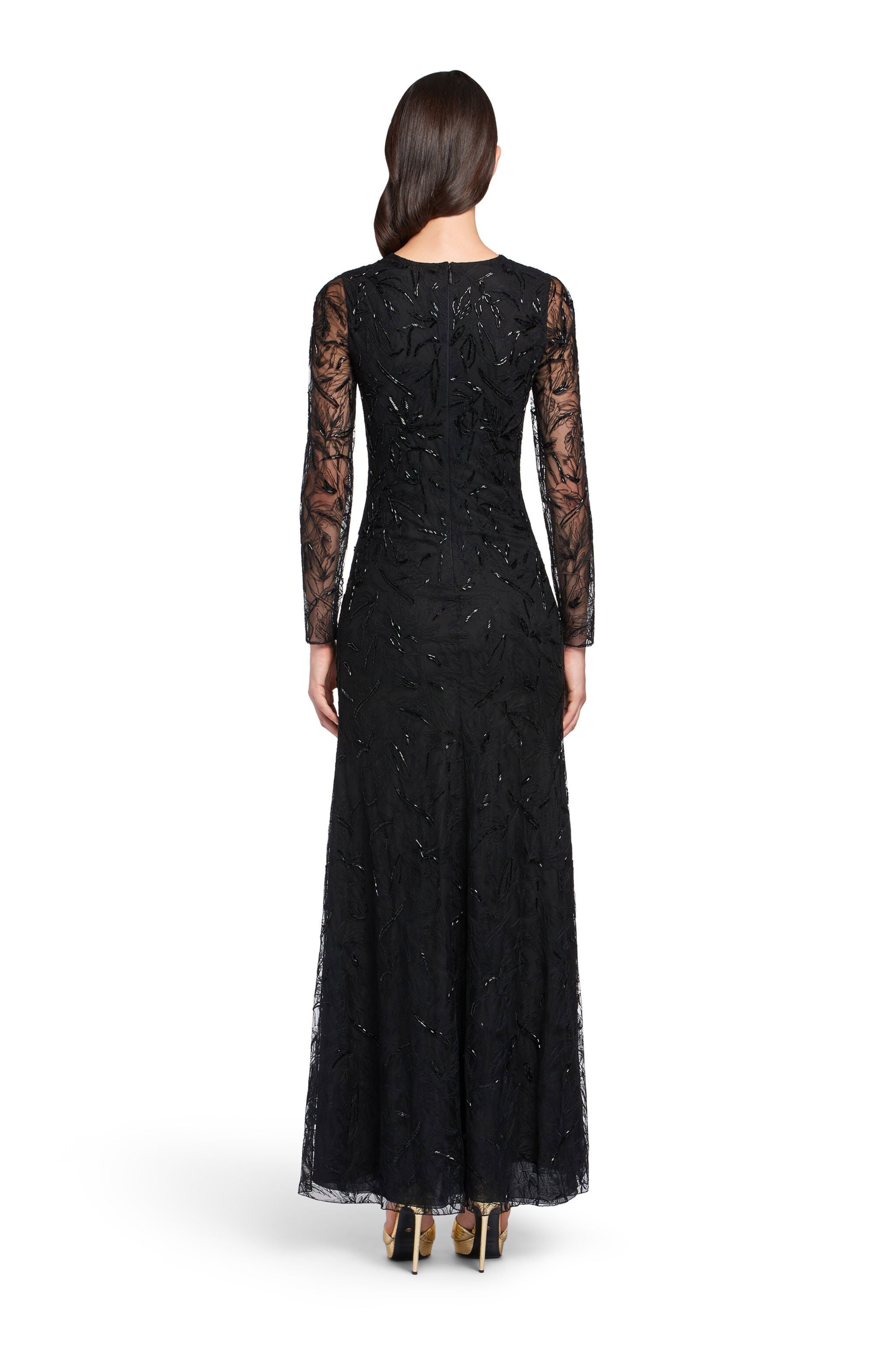 RC Black layered lace gown RC Black layered lace gown Black HQR192-RP061