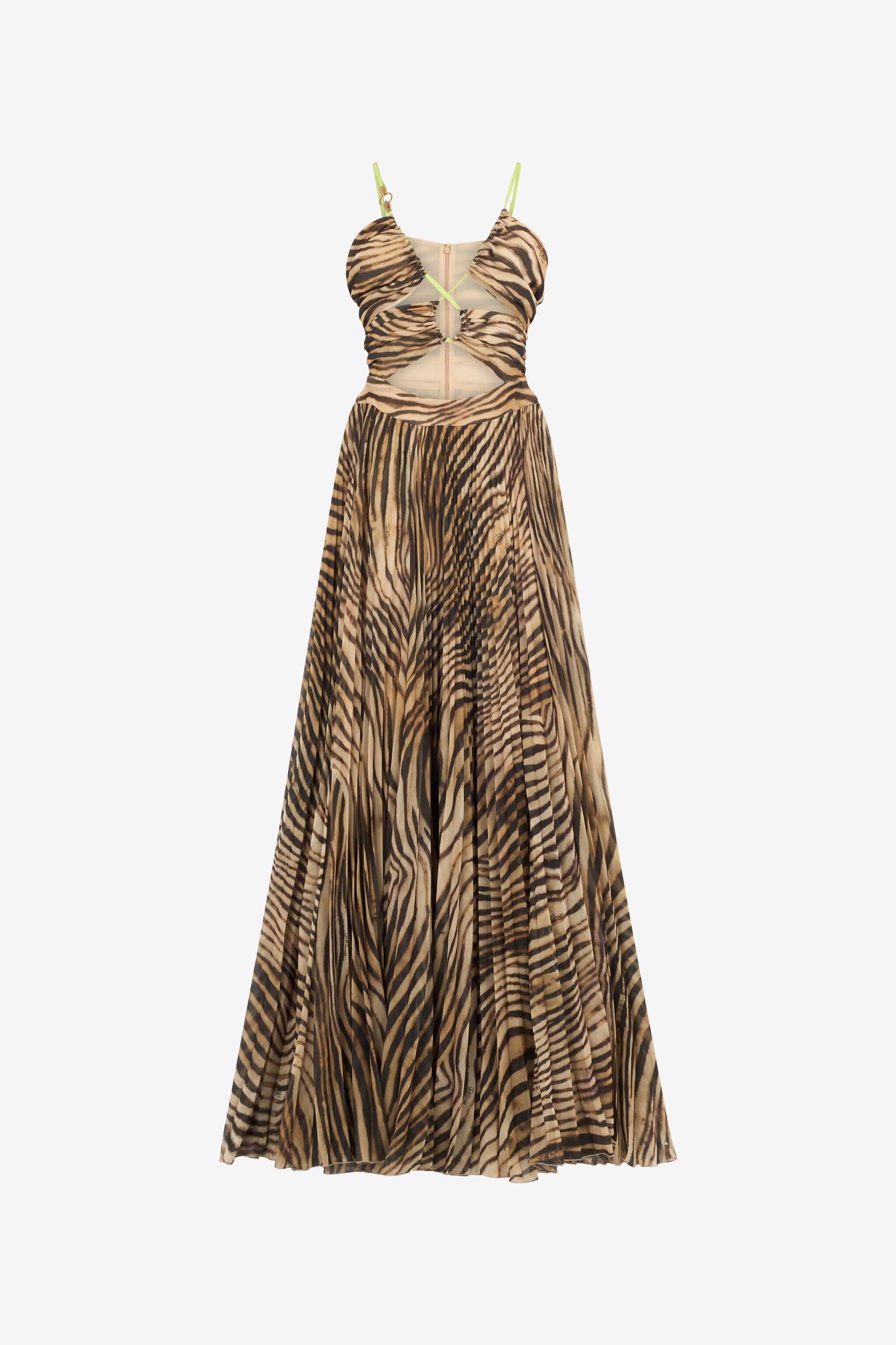JC Extra-Long Dress With Tiger Skin Print JC Extra-Long Dress With Tiger Skin Print Light Brown UFT176-UF242