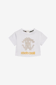 JU Embroidered Logo T-Shirt WHITE XJT61O-JD017