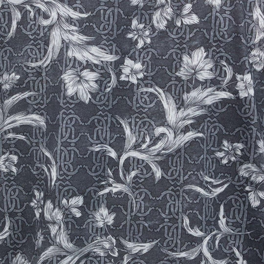 RC Polo Shirt With Floral Print Black OOT64A-XKO64