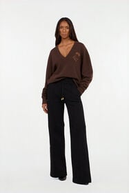 RC Sports Pants With Central Topstitching Black VQT20B-CF057