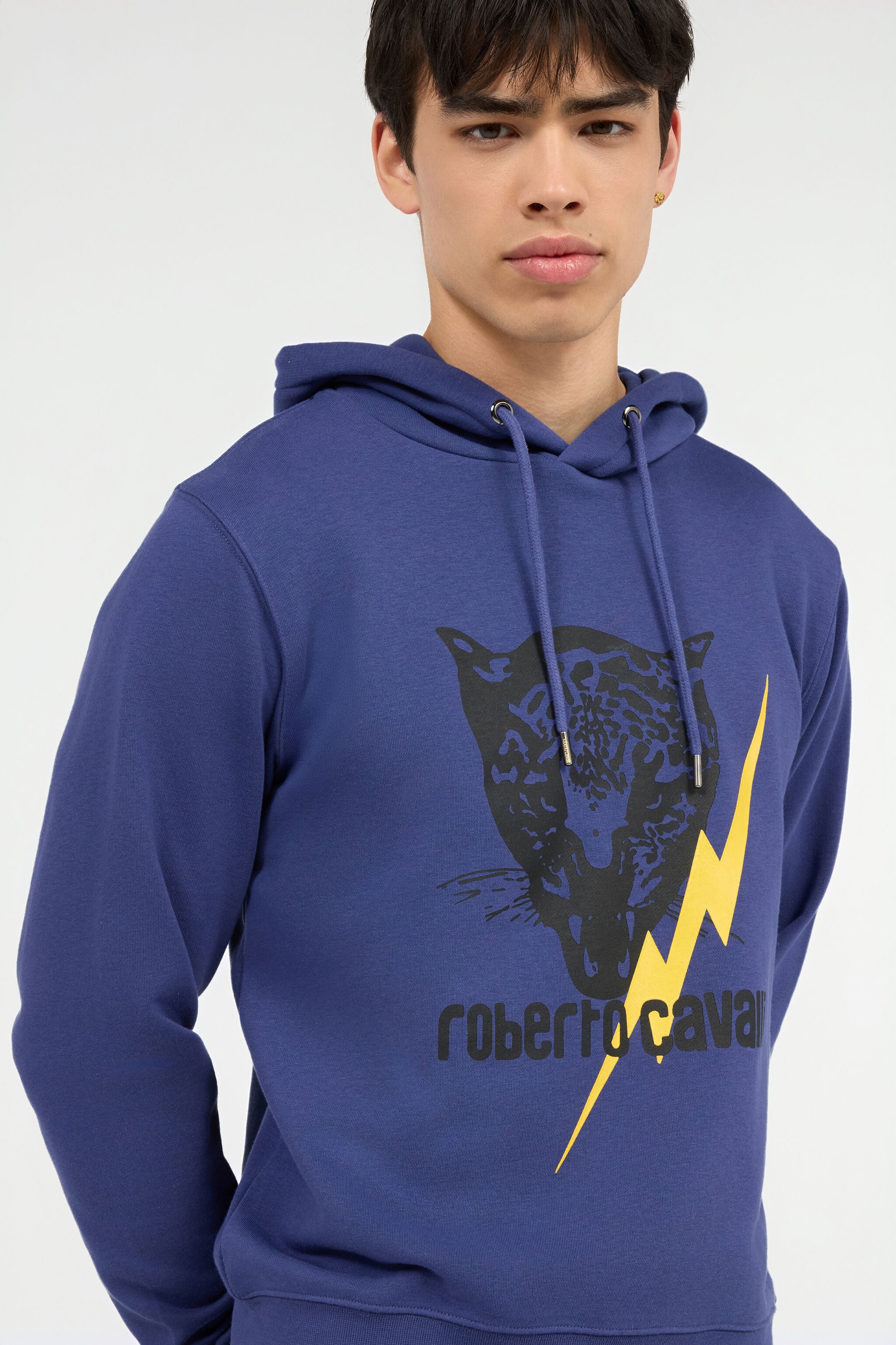 RC Sweatshirt Bleu Avec Jaguar Et Éclair NAVY POT69B-CF052