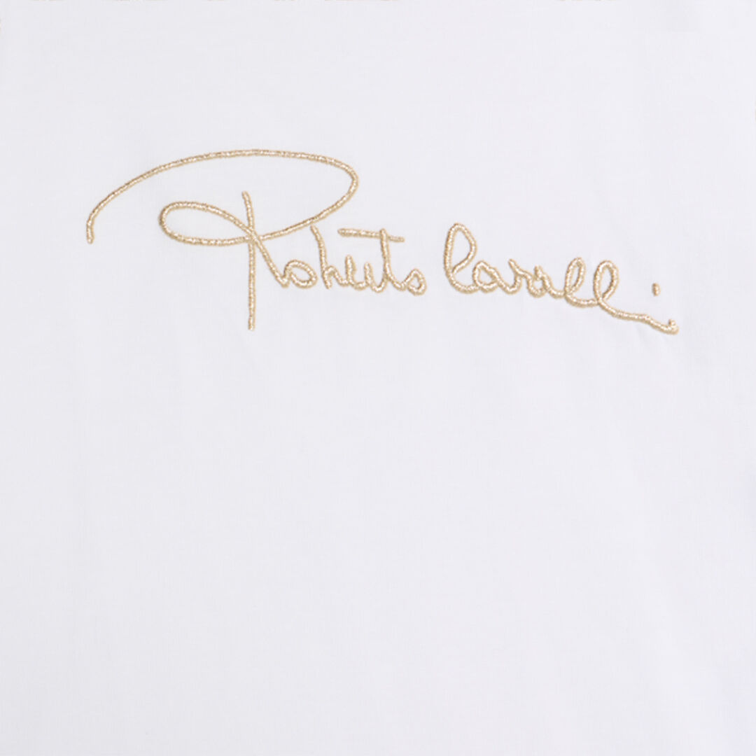 JU White T-Shirt With Embroidered Signature JU White T-Shirt With Embroidered Signature OPTICAL WHITE VJT62A-JD001