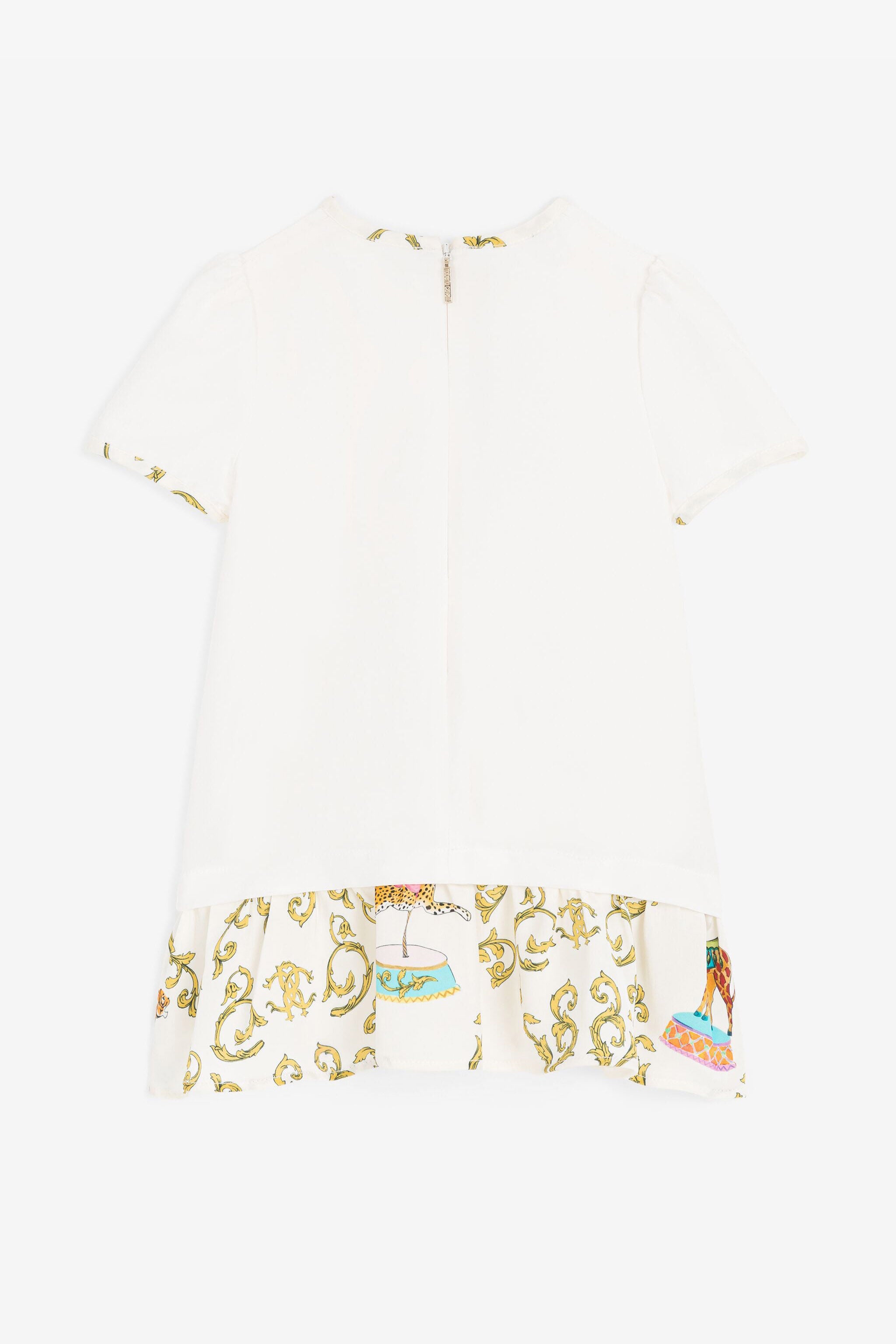 JU RC Monogram-Embroidered Silk Dress JU RC Monogram-Embroidered Silk Dress White RJT111-FL002