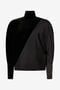 RC Blusa De Terciopelo Y Satén De Seda Con Botones Joya RC Blusa De Terciopelo Y Satén De Seda Con Botones Joya BLACK XWT703-VL054