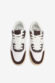 JC White Leather Sneakers With Contrast Inserts 899+900+127 VFS068-VF526