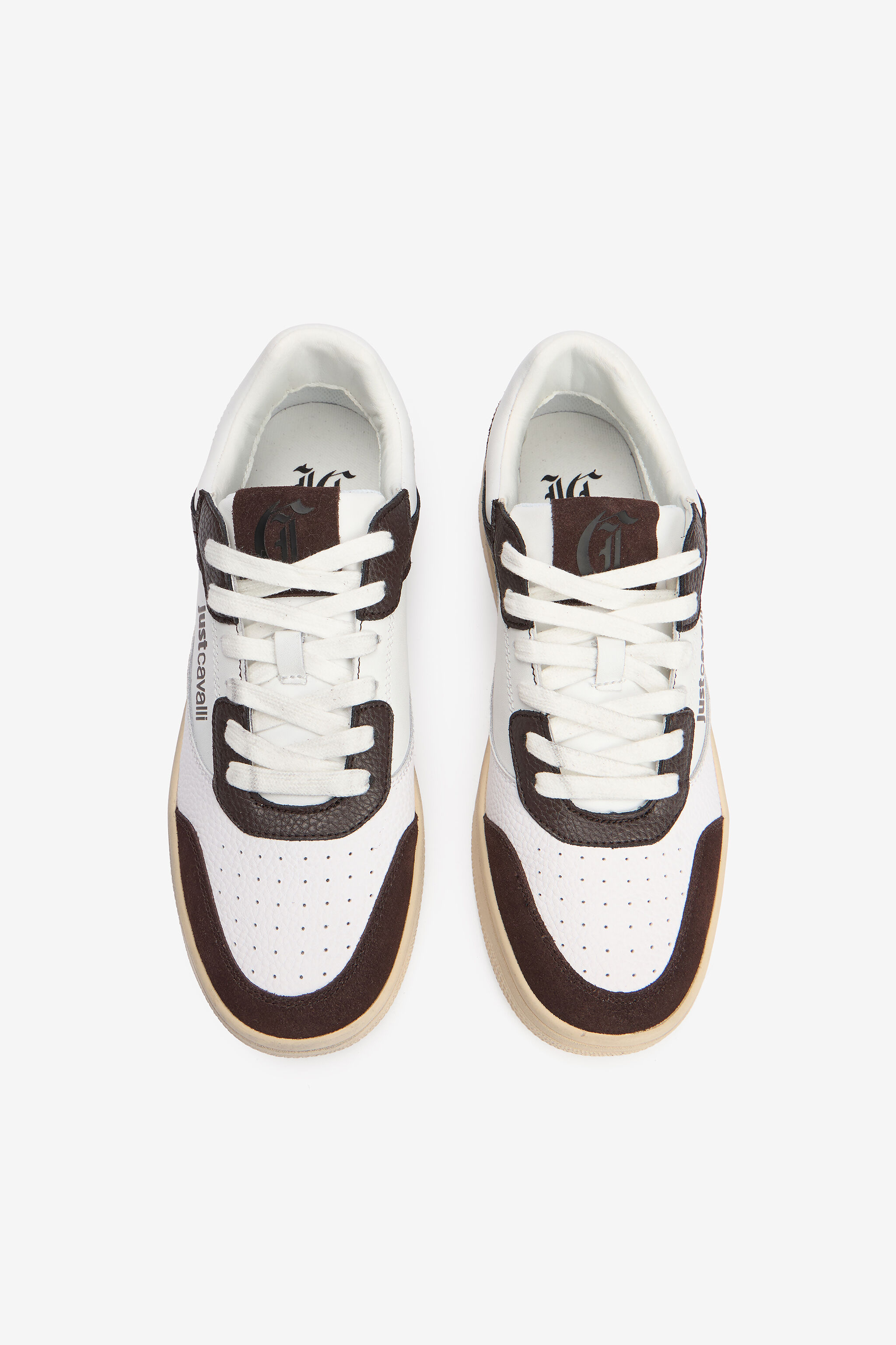 JC White Leather Sneakers With Contrast Inserts JC White Leather Sneakers With Contrast Inserts 899+900+127 VFS068-VF526