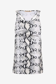 RC Racerback tank top with python-effect print White OOT60F-JFO61