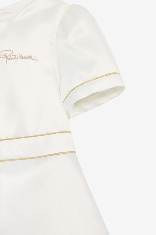 JU Kleid Mit Logo Und Monogramm RC Weiß UJT10I-RD028