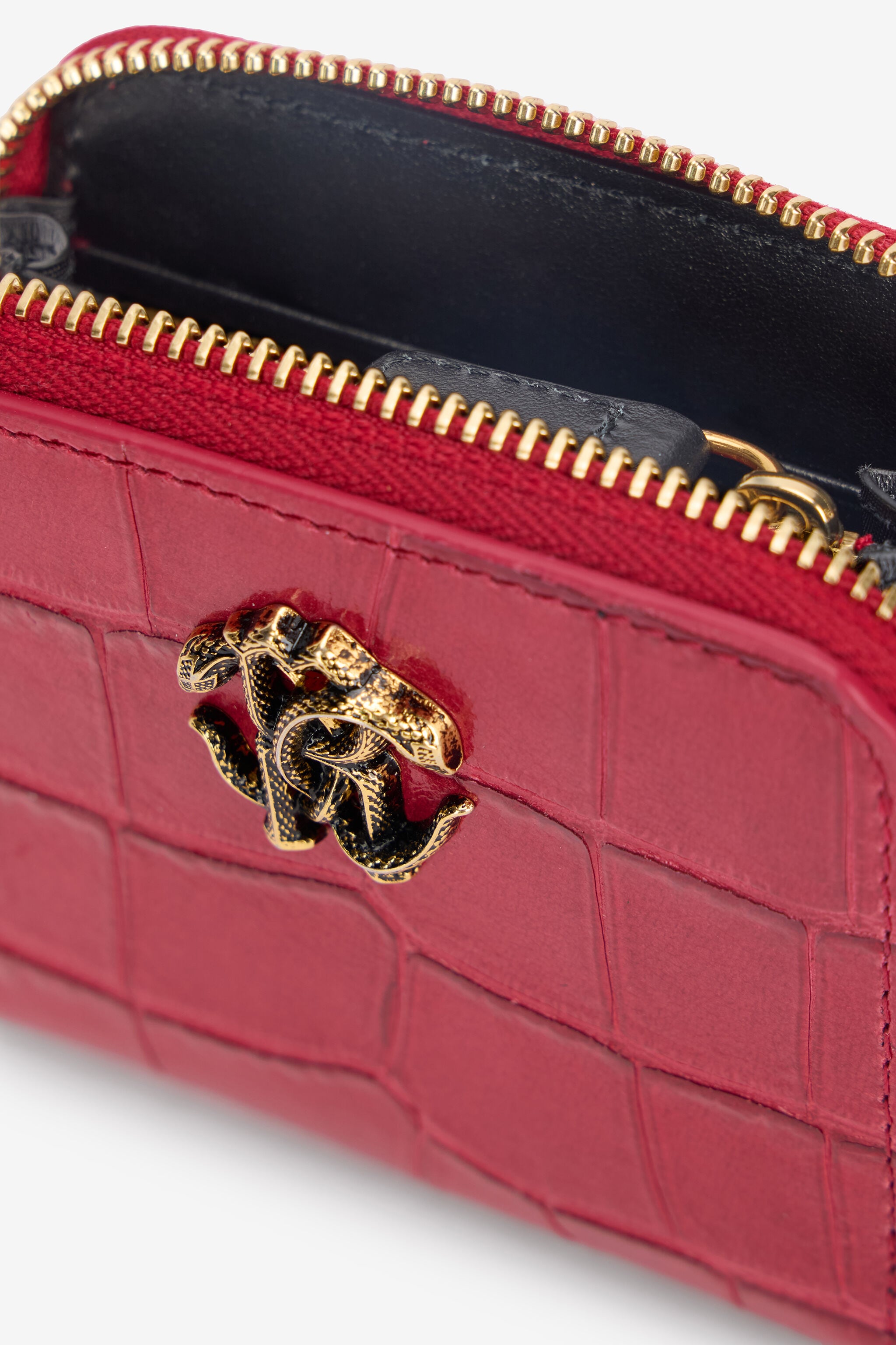 RC Small Crocodile-Effect Wallet ROSA ANTICO 112309 SKA003-PZ975