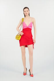 RC Red And Pink Mini Dress CORAL RED WQT117-LL006