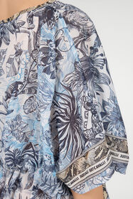 JC Mini Dress in Cotton with Streange Jungle Print NAVY UFT141-UF207