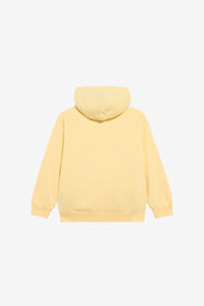 JU Gelber Kapuzenpullover Mit Reißverschluss Und Blumenstickerei YELLOW UJT69E-CF050