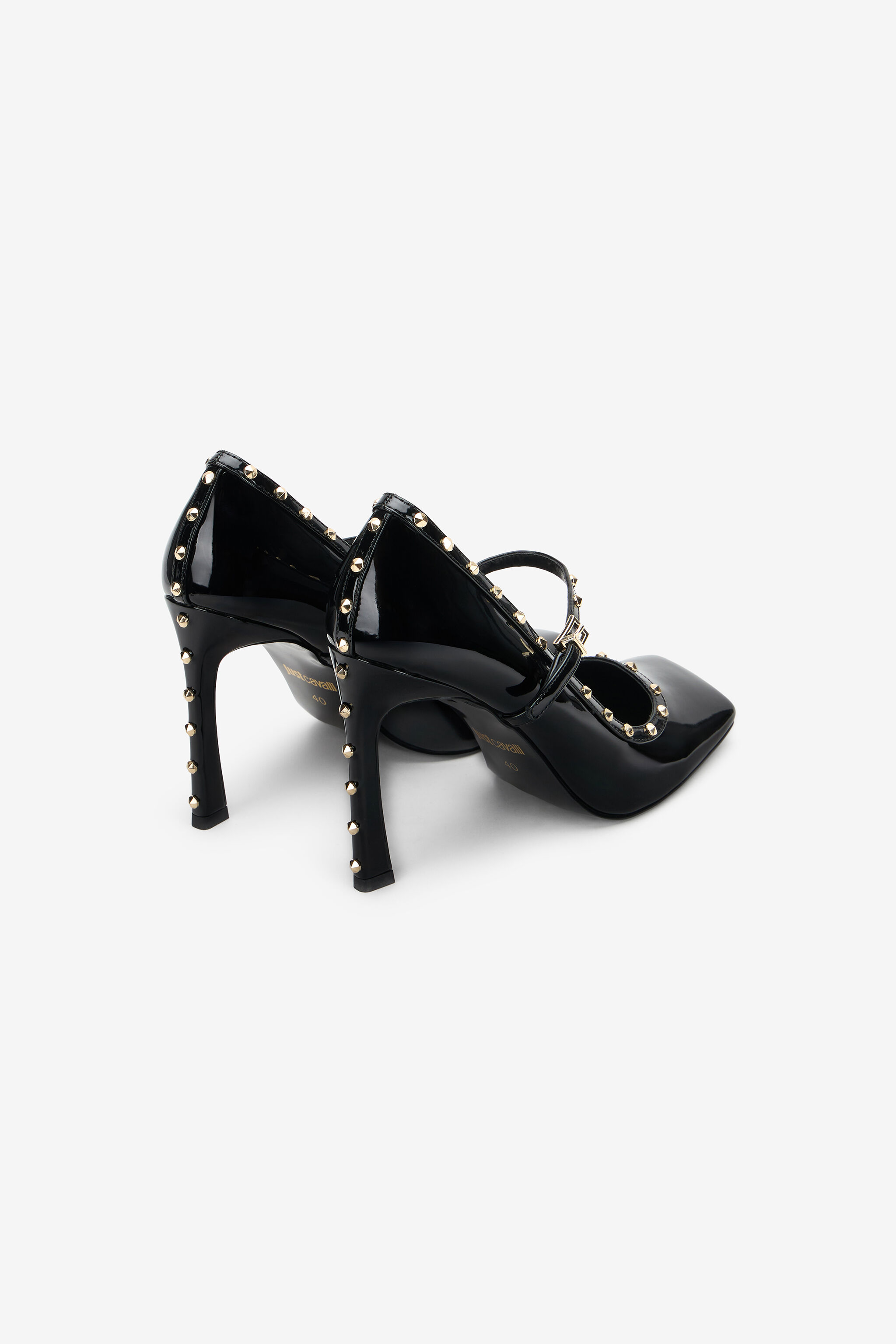 JC Patent Leather Mary Jane Pumps With Studs JC Patent Leather Mary Jane Pumps With Studs BLACK VFS109-VF637