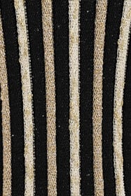 RC Cardigan with Laminated Stripes BLACK/GOLD WKM906-MO010