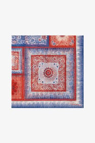 RC Châle En Soie Avec Motif Zèbre Et Logo Bleu TALR31-IR048