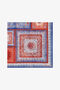 RC Silk Shawl with Zebra Pattern and Logo RC Silk Shawl with Zebra Pattern and Logo Blue TALR31-IR048