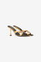 RC Sandals With Snake Print And Bejeweled Snake RC Sandals With Snake Print And Bejeweled Snake Gold UKS013-PZ579