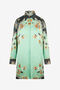 RC Kimono Print Silk Dress RC Kimono Print Silk Dress GREEN/BLACK XQT156-OZT25