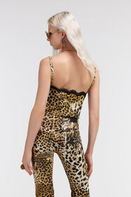 RC Top with Jaguar Skin print Light Brown SKT602-4QG34