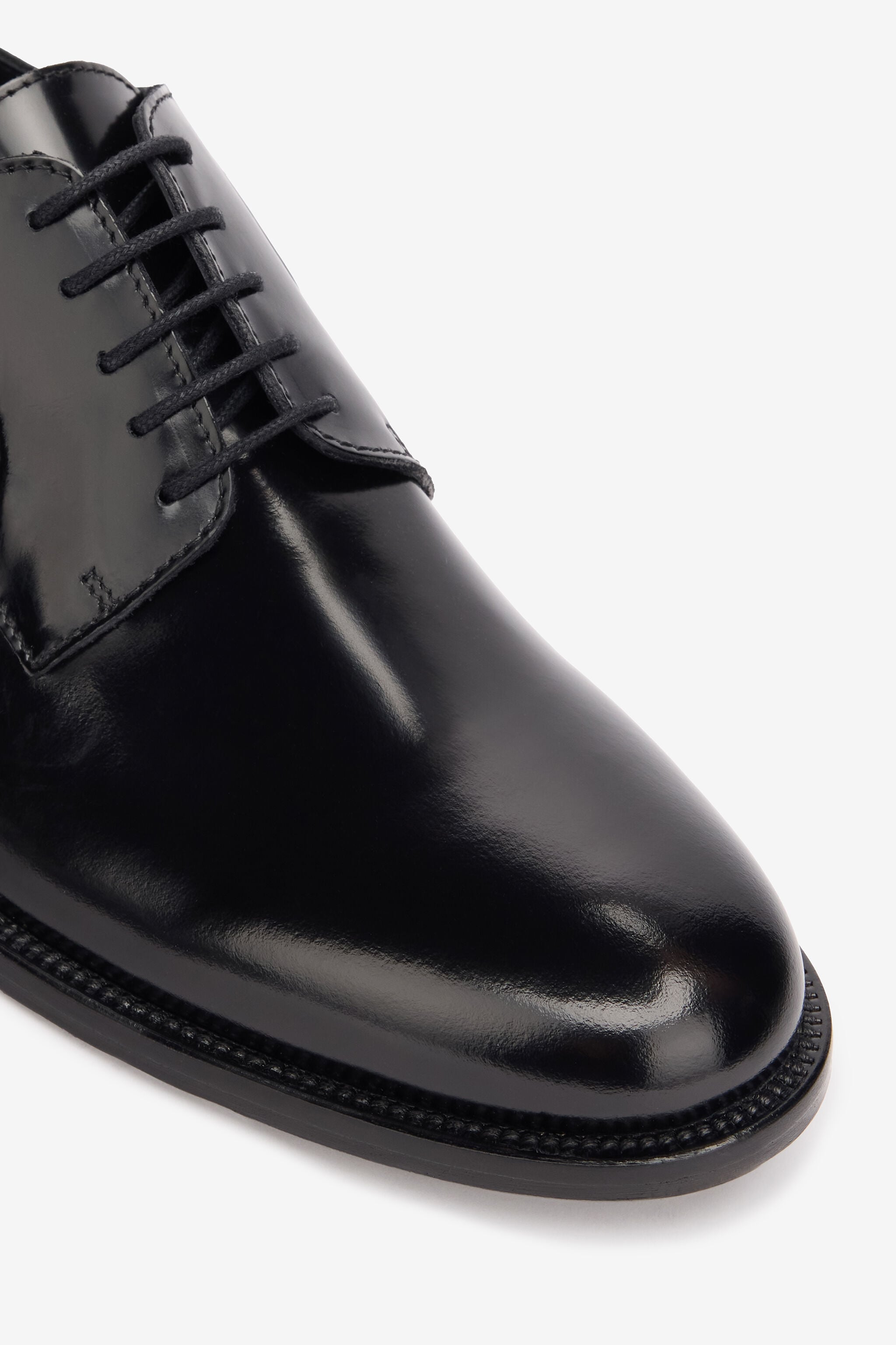 RC Laced Loafers with Glossy Finish Black POS00H-PZ243