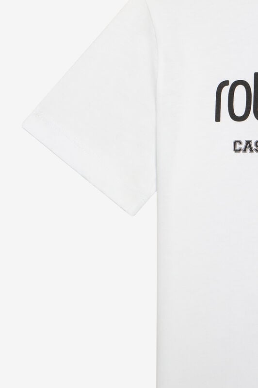 JU T-shirt en coton imprimé JU T-shirt en coton imprimé OPTICAL WHITE VJT60A-JD001