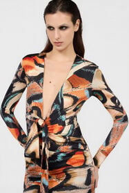 RC Mini Vestido Estampado Butterfly BLACK/MULTICOLOR XQT149-JRT28
