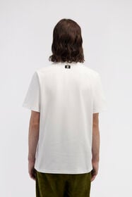 RC Weißes T-Shirt Mit Monogram RC Stickerei Weiß SRT61A-JD060