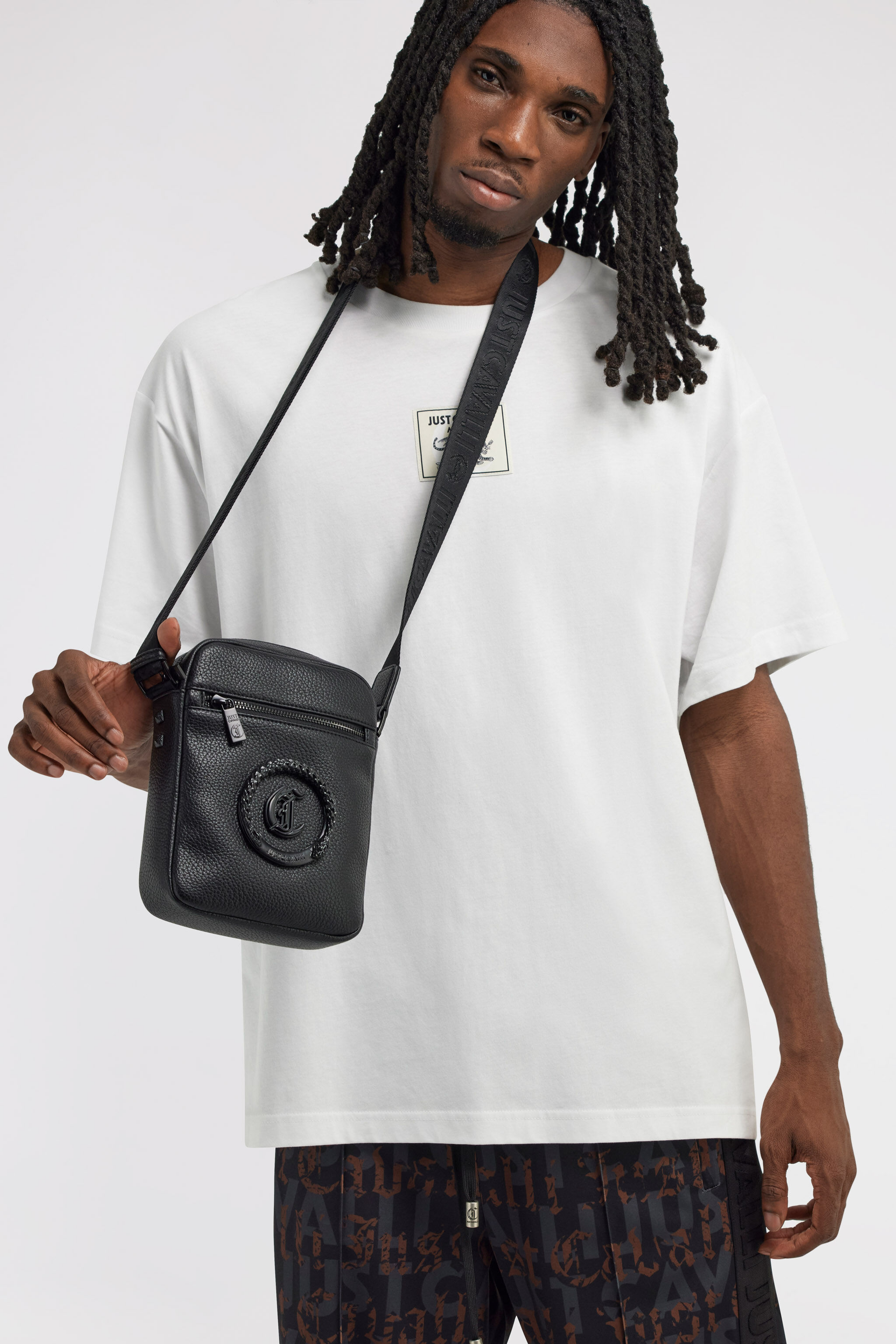 Just Cavalli Cross-body Bag in Black for Men | Roberto Cavalli®