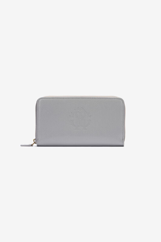 RC Leather Wallet with Monogram RC Gray OOA00B-PZ015