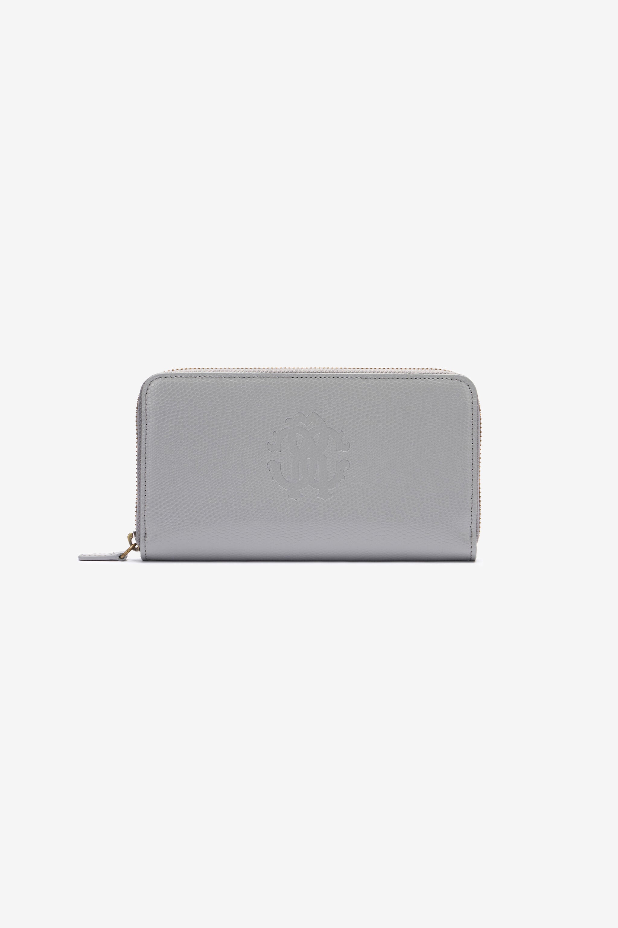 RC Leather Wallet with Monogram RC Gray OOA00B-PZ015