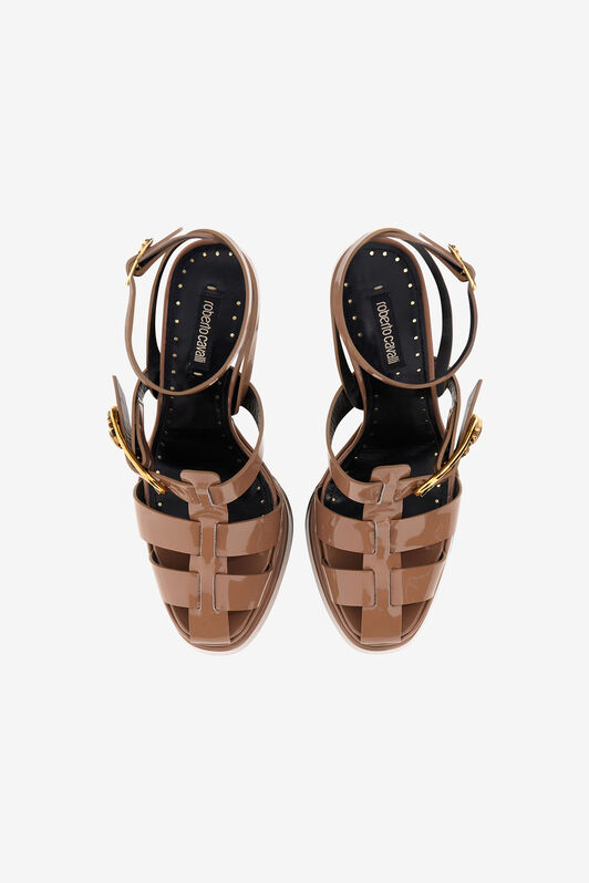 RC Platform sandal with Logo Brown SKS012-PZ133