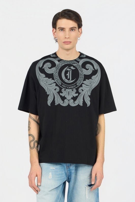 JC Black T-Shirt With Logo JC Black T-Shirt With Logo BLACK WFT060-WF090