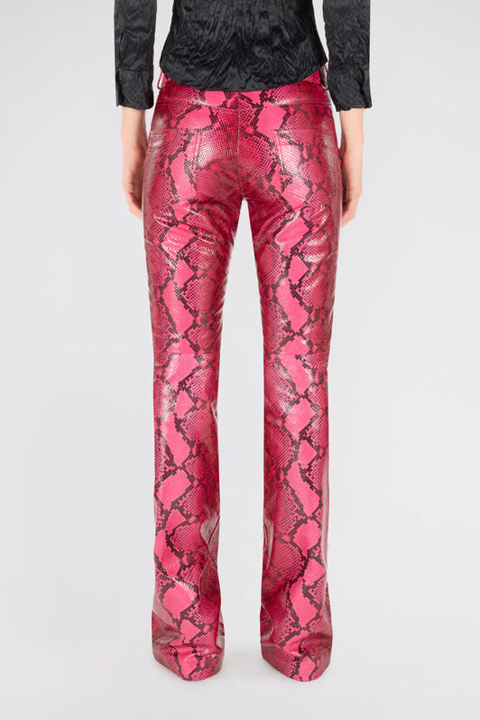 RC Shiny Python-Print Pants RC Shiny Python-Print Pants Fuchsia UKP204-PN053