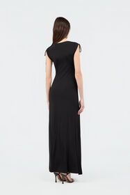 RC Black Maxi Dress with Mirror Snake Detail BLACK SOT10B-VI007