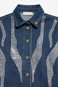 JU Denimhemd mit Strassdetail DENIM XJJ70A-DS010