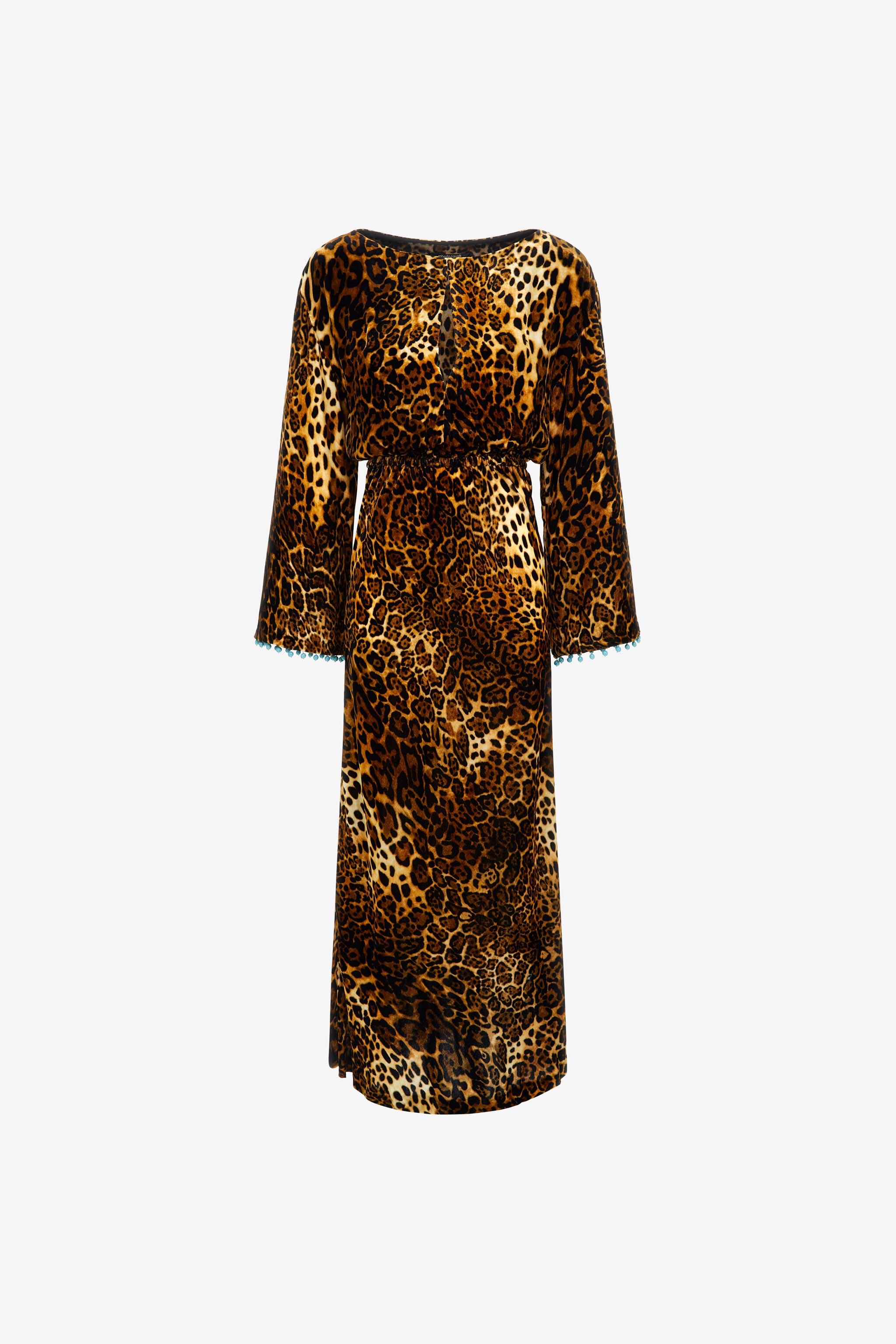 RC Leopard print velvet dress RC Leopard print velvet dress Dark brown RKR124-FY058