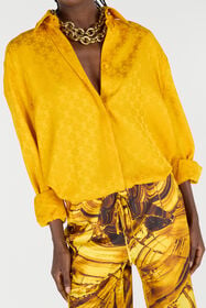 RC Shirt With Mirror Snake Monogram Yellow VKT160-RK010