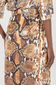 RC Python Print Skirt RC Python Print Skirt Brown UWP300-PN053