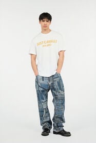 JC T-Shirt Mit Geflocktem Logo WHITE UFT058-UF078