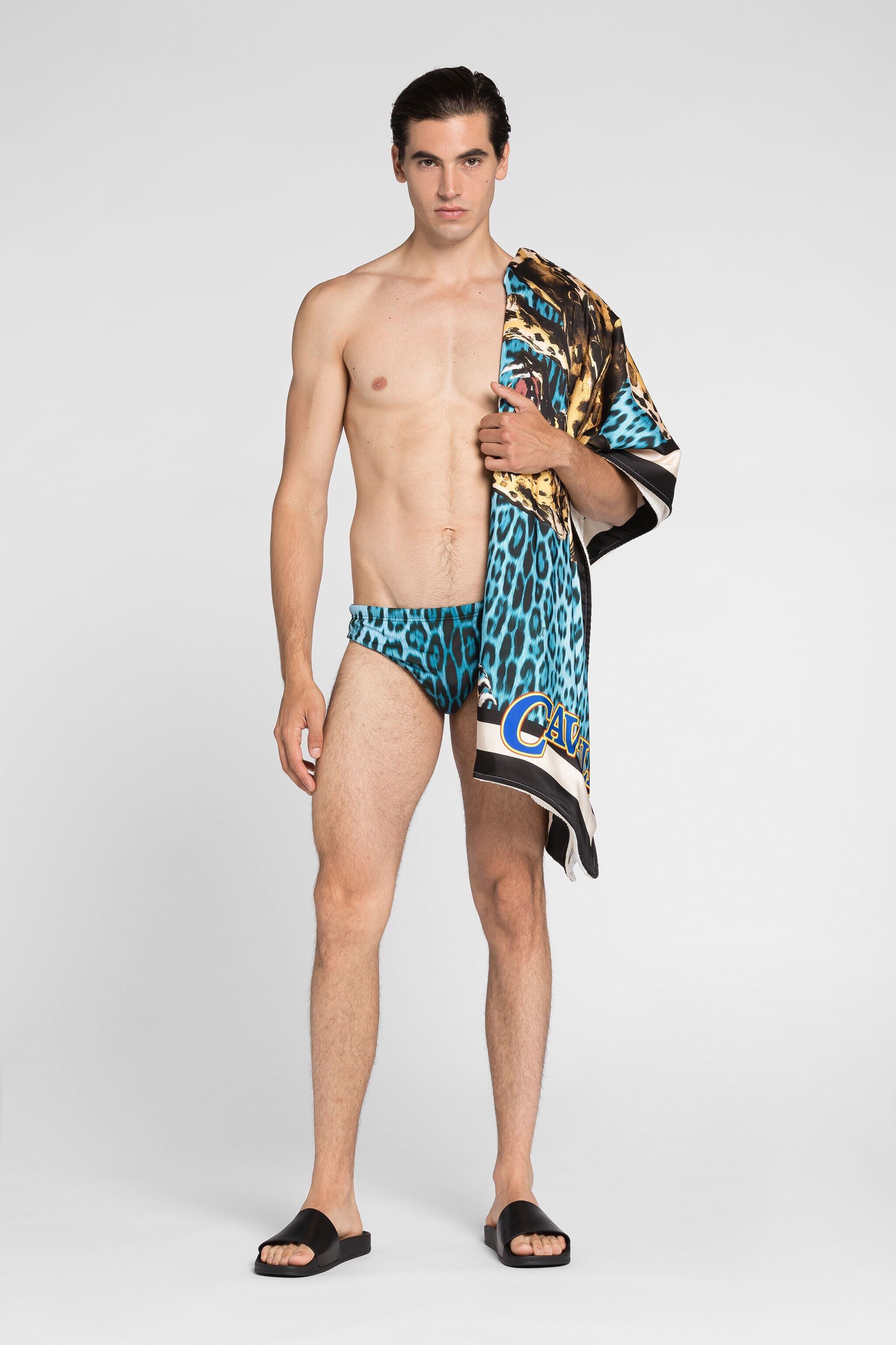 RC Badehose mit Jaguar-Print RC Badehose mit Jaguar-Print BLU QRH00E-LNF53